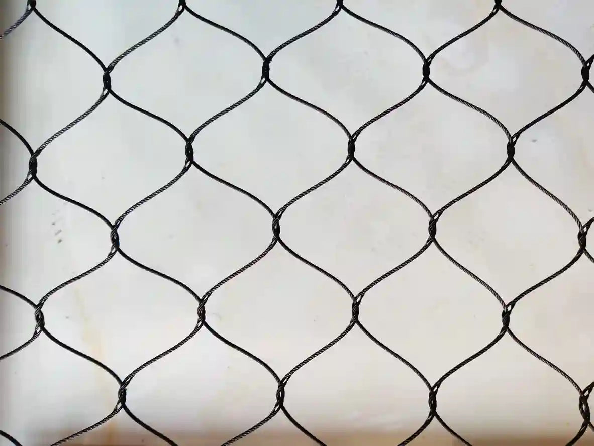 Black Oxide Aviary Mesh 10' x 60' rolls 1.5" x 1.5" x 3/64" Stainless steel aviary netting in Zoos and Bird Parks