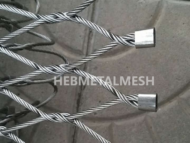 Aviary netting 1" x 1/16" stinless steel wire rope mesh for outdoor aviary bird enclosures hot sale sample