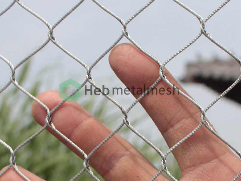 Aviary wire 1" x 1" x 3/64" stainless steel rope mesh for aviary mesh bird netting mesh sample supply