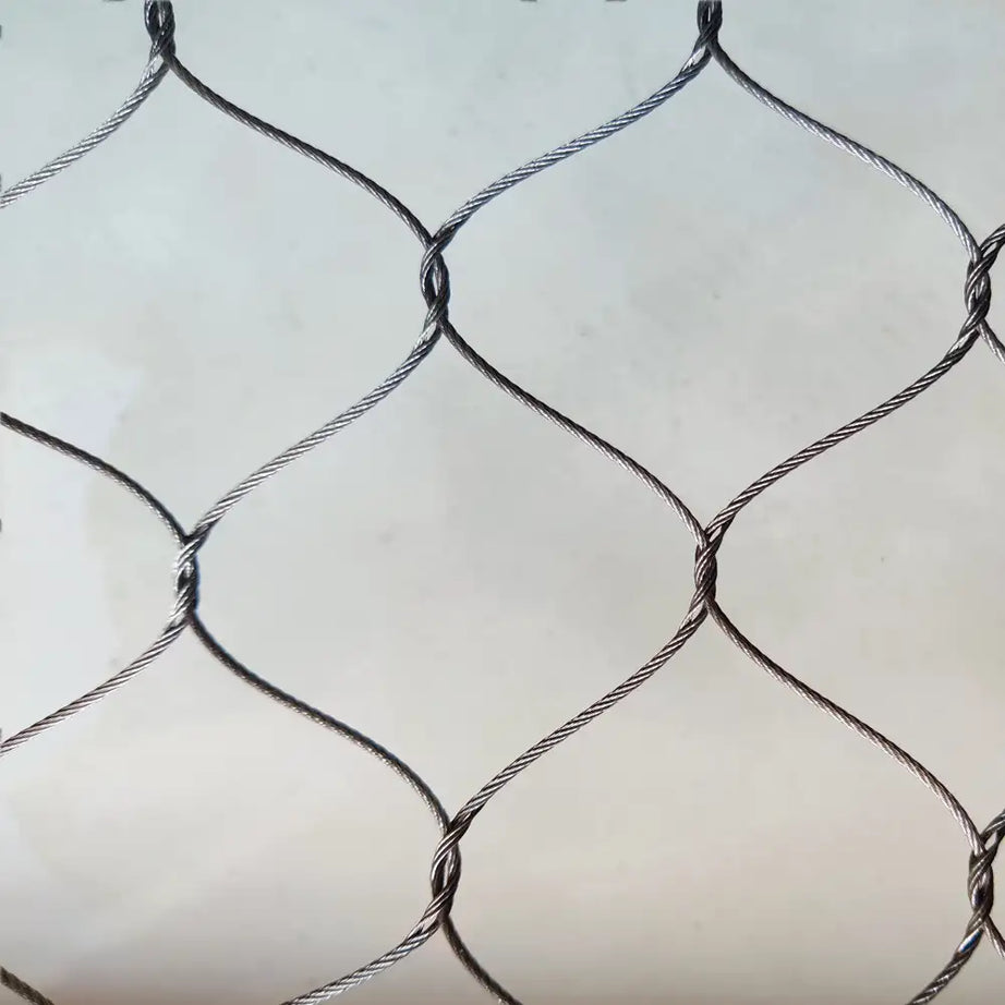 1.5" x 1.5" stainless seel zoo mesh zoo netting 10' x 60' rolls for animal enclosures zoo exhibits zoo fencing