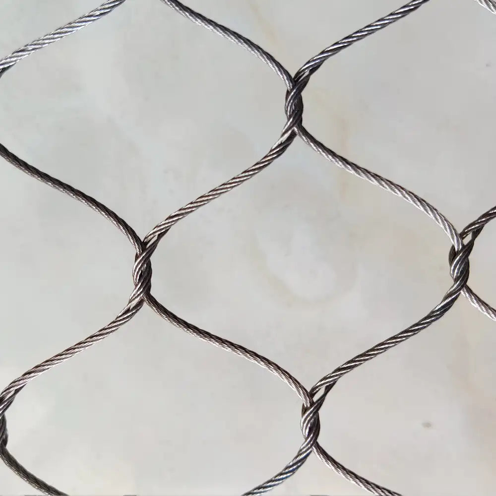 1.5" x 1.5" stainless seel zoo mesh zoo netting 10' x 60' rolls for animal enclosures zoo exhibits zoo fencing