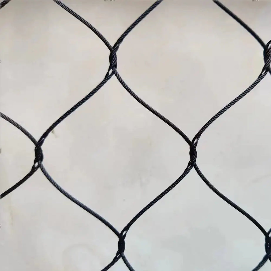 1.5" x 1.5" Bird Netting Stainless Steel 304 10' x 60' Roll Nature and Black Oxide Color For Zoo and Self Aviaries