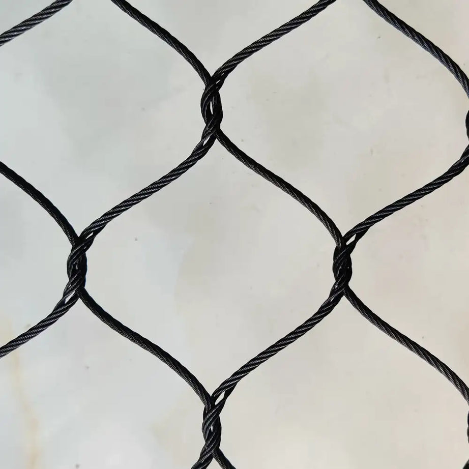 3" x 3" Handwoven Stainless Steel Mesh 10' x 60' Rolls Black Oxide Nature for aniaml fencing aniaml barier enclosure