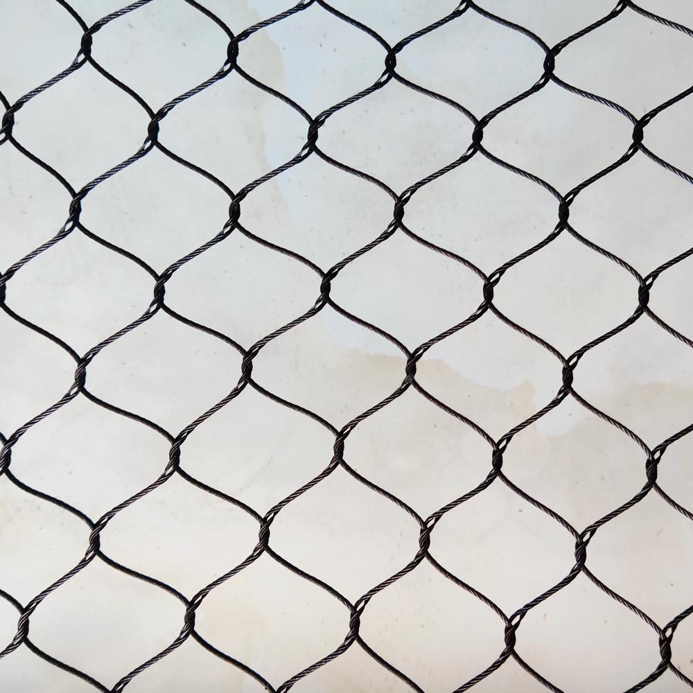 1" 1.5" 2" Netting for bird enclosures stainless steel 10' x 60' roll black oxide customized available
