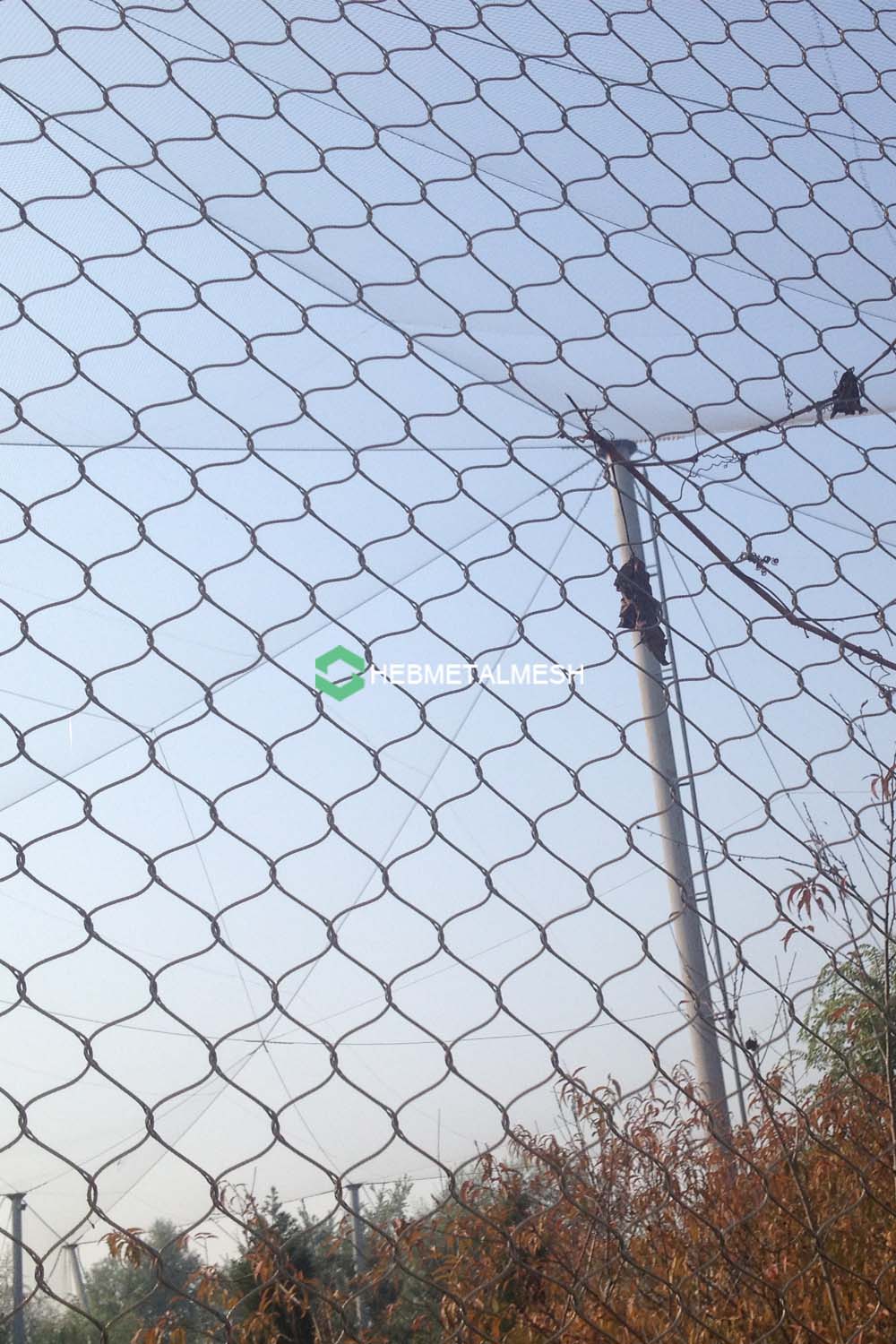 1.5" x 1.5" Bird Netting Stainless Steel 304 10' x 60' Roll Nature and Black Oxide Color For Zoo and Self Aviaries