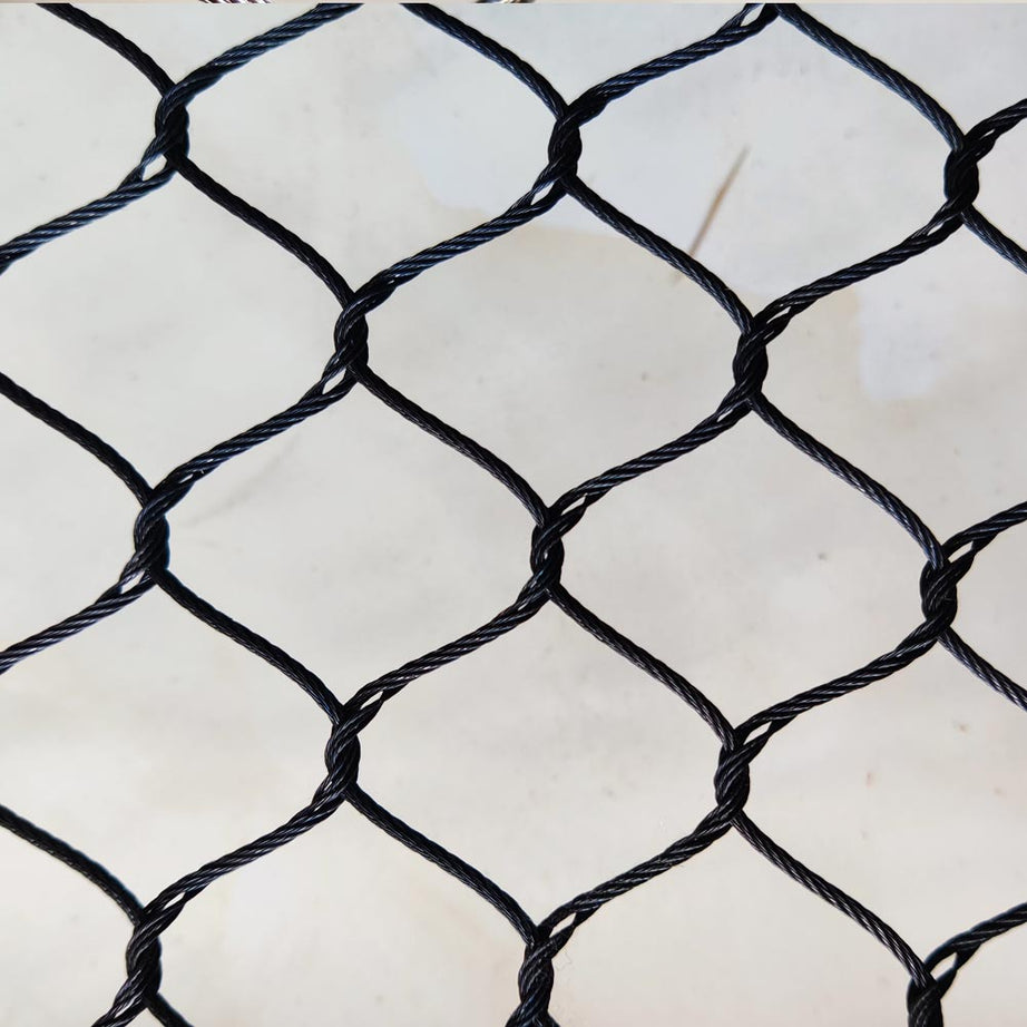 12' x 60' Black Oxide Zoo Mesh Roll 4" x 4" x 1/8" SS304 Custom Size Available