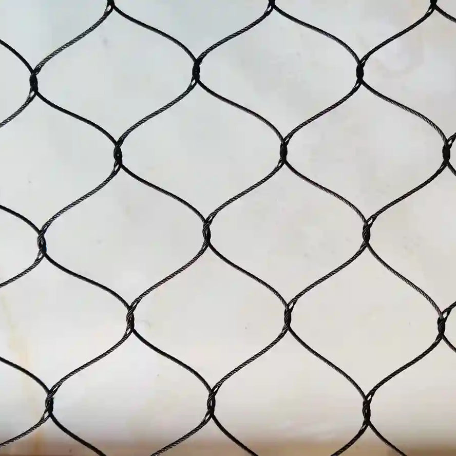 Black Oxide Aviary Mesh 10' x 60' rolls 1.5" x 1.5" x 3/64" Stainless steel aviary netting in Zoos and Bird Parks