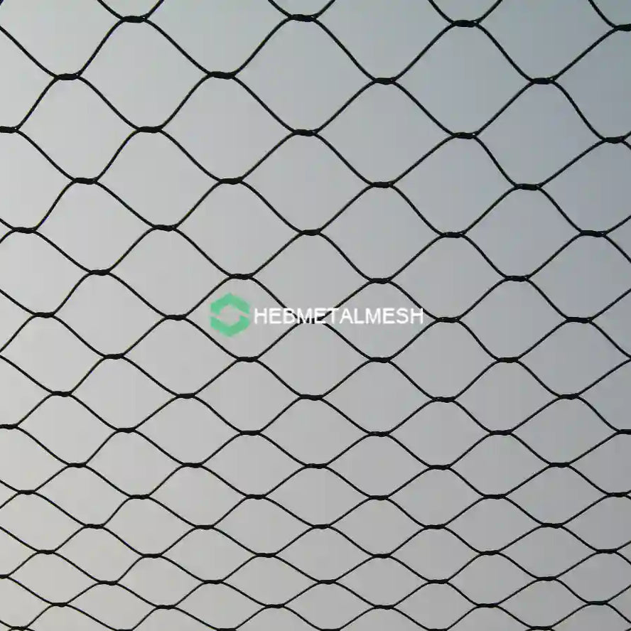 Black Oxide Aviary Mesh 10' x 60' rolls 1.5" x 1.5" x 3/64" Stainless steel aviary netting in Zoos and Bird Parks