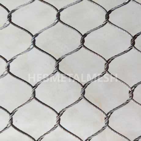 1" aviary mesh stainless steel wire rope mesh bird cage net factory sell high quality 6'8" x 16' rolls