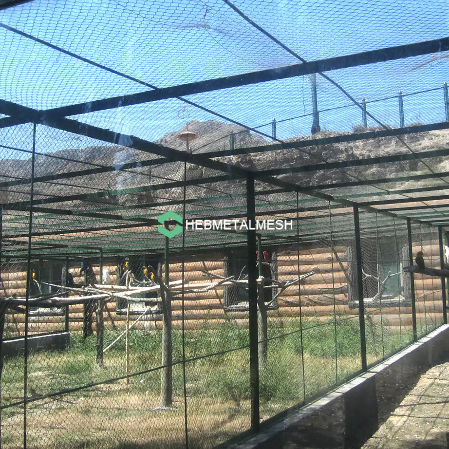 Macaw Mesh 2" x 2" x 3/32" Stainless Steel Aviary Netting 10' x 30' Rolls Customized available for Macaw Enclosure Exhibits