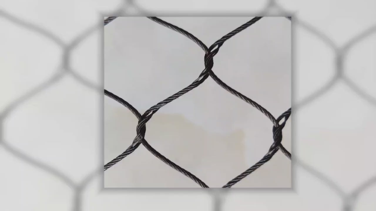 Stainless steel rope mesh 10' x 60' rolls 3" x 3"hole size 304 material from factory