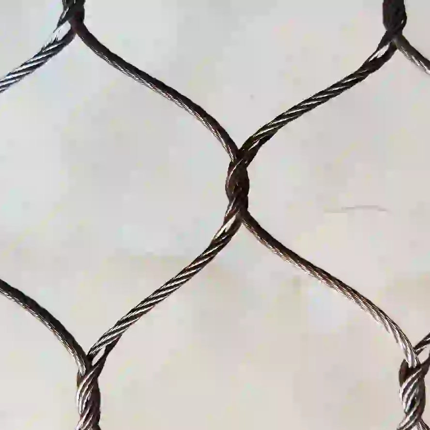 Tiger Enclosure Mesh 4' x 60' Rolls 3" x 3" x 1/8" Zoo Mesh For Tiger Exhibit Tiger Cage