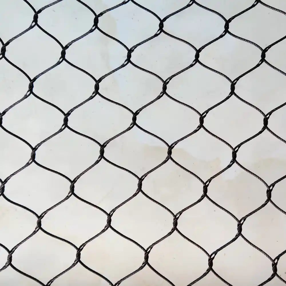 1" x 1" Zoo Netting Mesh 10' x 60' Rolls for Zoo Enclosure Zoo Exhibit Stainless steel 304 Black Color/Nature Color