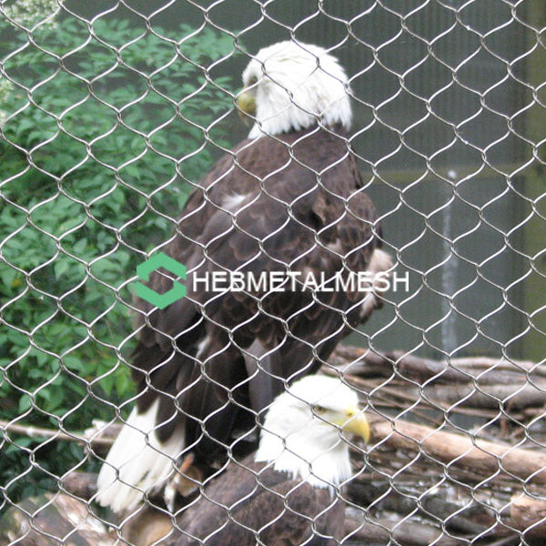 2" x 2" x 1/16" Stainless steel zoo mesh sample