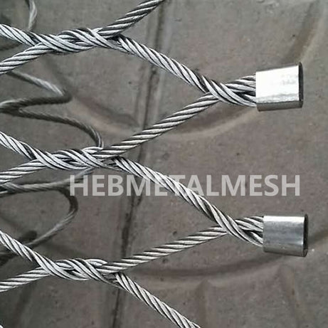 Aviary netting 1" x 1/16" stinless steel wire rope mesh for outdoor aviary bird enclosures hot sale sample