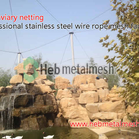 Aviary wire 1" x 1" x 3/64" stainless steel rope mesh for aviary mesh bird netting mesh sample supply