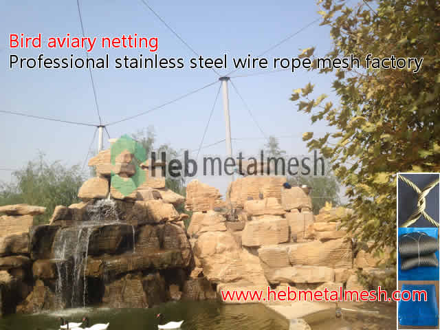 Aviary wire 1" x 1" x 3/64" stainless steel rope mesh for aviary mesh bird netting mesh sample supply