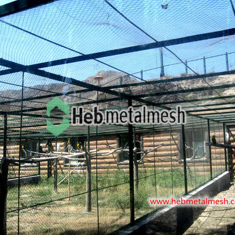 Sample 1.5" x 1.5" x 1/16" stainless steel rope mesh aviary mesh panels parrot cage netting small animal enclosure fence